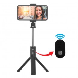 palo selfie tripode extensible para movil bluetooth 2 en 1 uso universal para smartphone para tomar fotografías