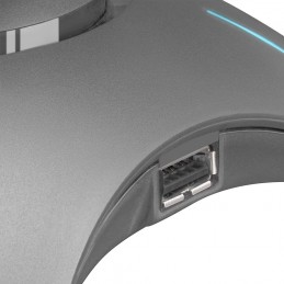 Soporte para auriculares mars gaming colgador soporte de escritorio setup gamer con luz led usb dual 2.0