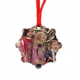 colgante bola navideña personalizada con foto dedicatoria para regalo decoración navidad personalizada para árbol