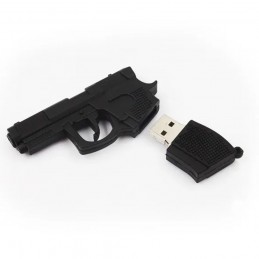 pendrive memoria usb flash portátil de 8gb con forma de pistola de silicona regalo original y divertido