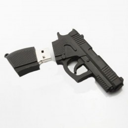 pendrive memoria usb flash portátil de 8gb con forma de pistola de silicona regalo original y divertido