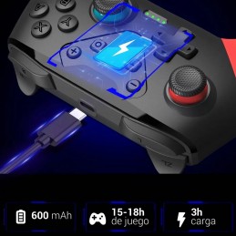 mando inalambrico bluetooth para nintendo switch y pc con gatillos programables y bateria recargable con usb tipo c