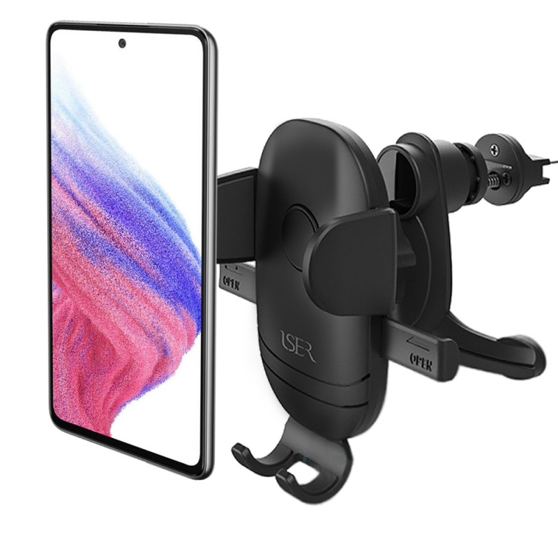 soporte de móvil para coche rejilla de ventilación extensible rotación 360 grados universal