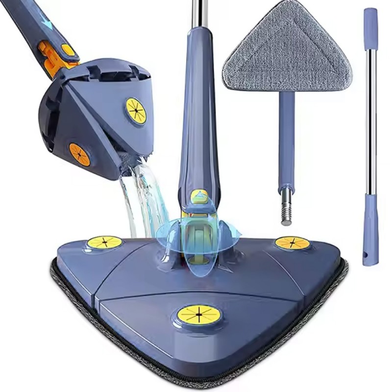 mopa triangular ajustable fregona con autodrenaje cabezal microfibras suelo techos para seco y mojado