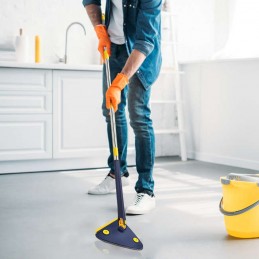 mopa triangular ajustable fregona con autodrenaje cabezal microfibras suelo techos para seco y mojado