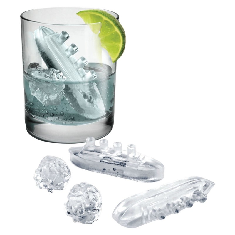 gin y titonic cubitera de 8 hielos con forma de titanic iceberg hielo original y divertido para bebidas