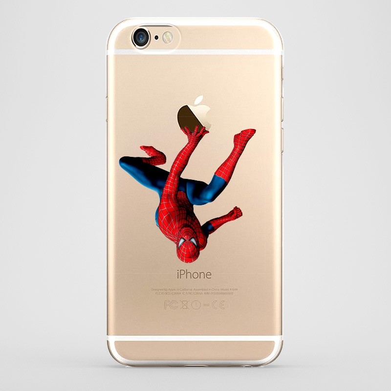 Funda iPhone 6 Spiderman Transparente