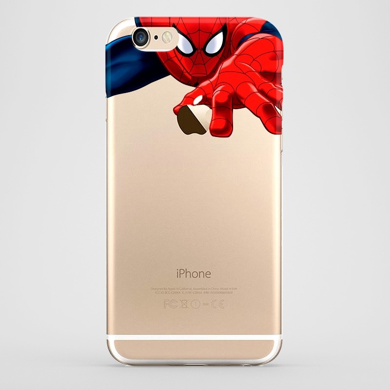 Funda iPhone 6 Spiderman Transparente
