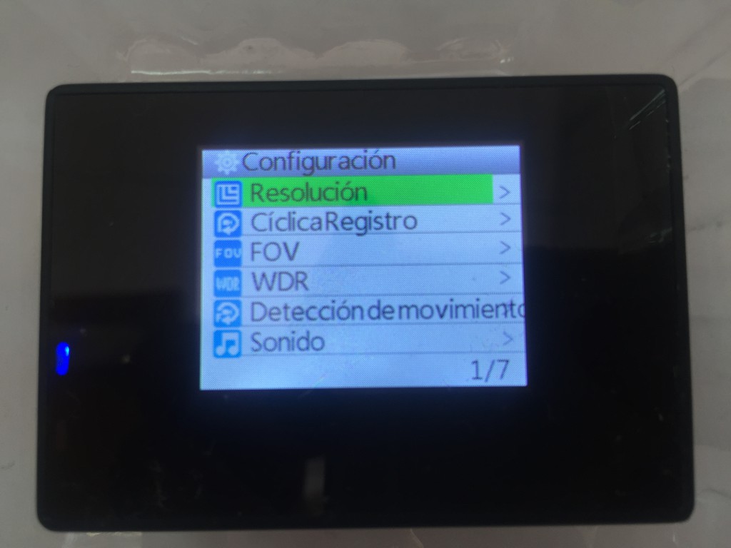 Interfaz pantalla SJ4000 Wifi
