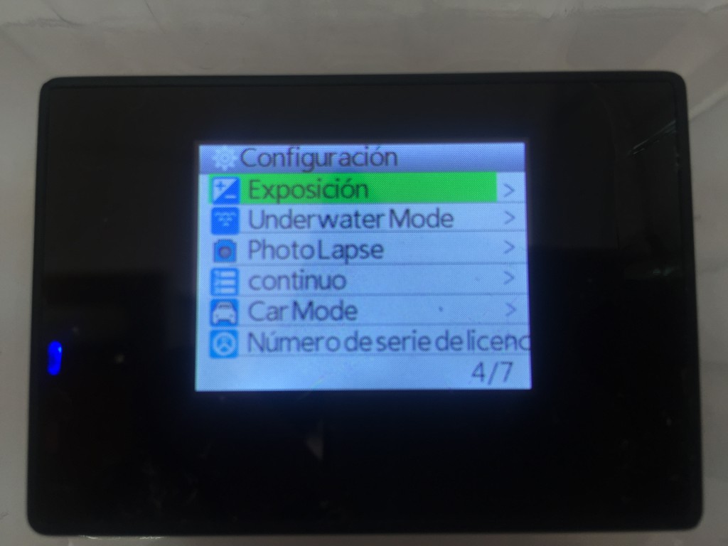 Interfaz pantalla SJ4000 Wifi