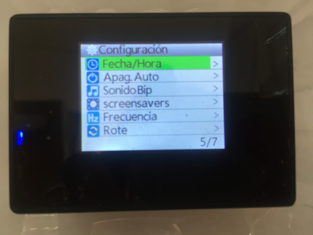 Interfaz pantalla SJ4000 Wifi