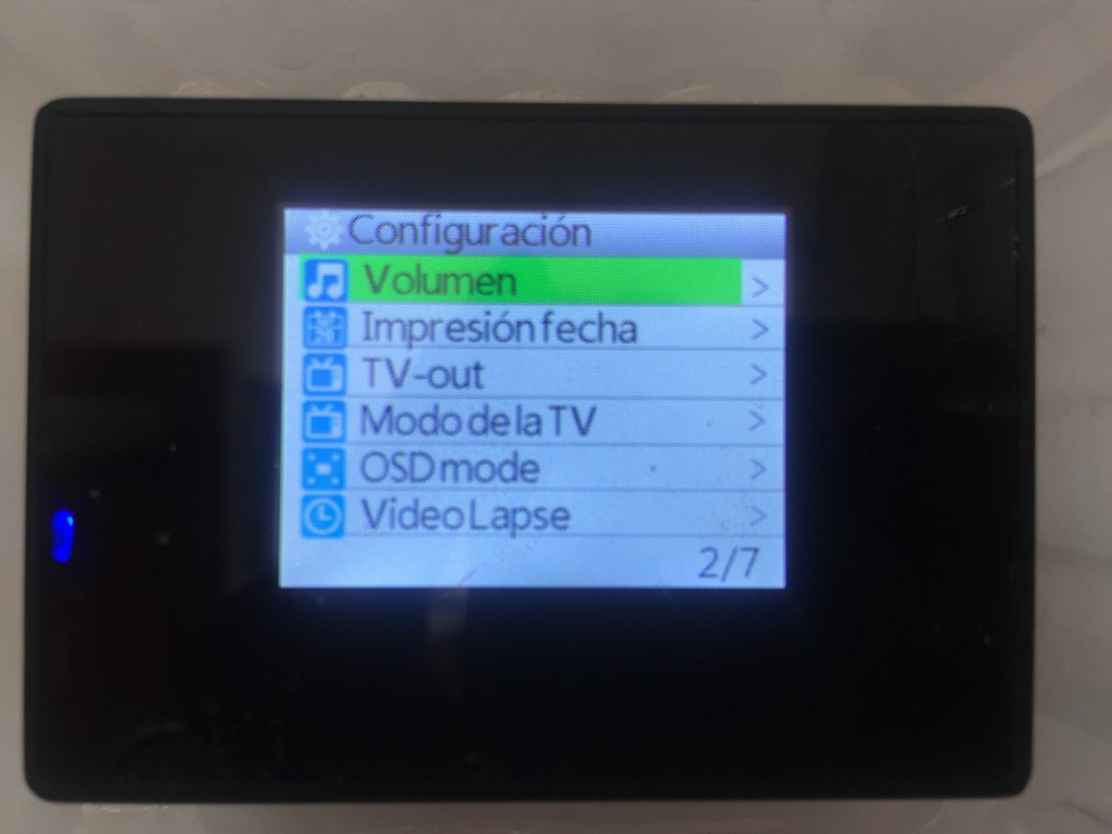 Interfaz pantalla SJ4000 Wifi